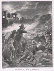 De aanval op een trein bij Holfontein