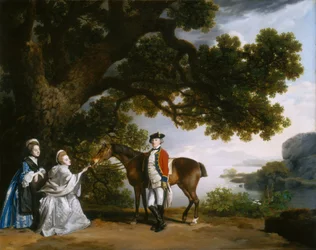 Kapitein Samuel Sharpe Pocklington met zijn vrouw, Pleasance, en mogelijk zijn zus, Frances