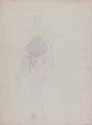 Menselijke Figuur, Vooraanzicht (Grotendeels in omtrek)