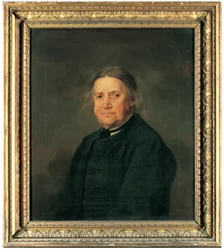 Portret van Thomas Smith de Banksman, halflang, in een groene jas
