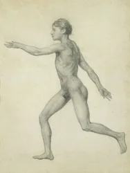 De Volledige Menselijke Figuur van Links, zijaanzicht, uit de serie 