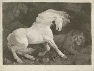 Het Paard en de Leeuw, 1770 (mezzotint)