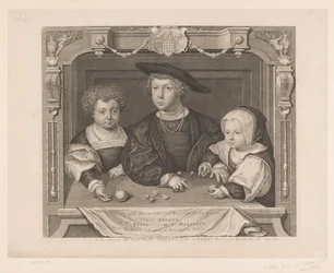 Portret van Dorothea, Johan en Christina van Denemarken