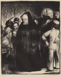 In een lift, 1916
