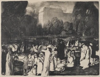 In het park, licht, 1916