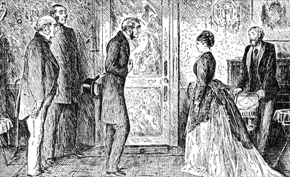 Een scène uit Wilkie Collins