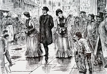 Een inspectie van de lagere klassen. Door George du Maurier, een Frans-Britse cartoonist en auteur