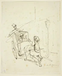 Whistler in een Hansom Cab