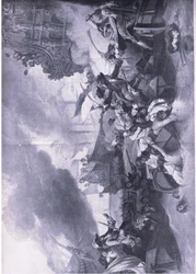 De Slag bij La Hogue, 23-24 mei 1692: Vernietiging van de Franse vloot, illustratie uit British Battles on Land and Sea, 1915