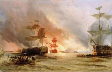 Het bombardement van Algiers, 27 augustus 1816, ca.1836