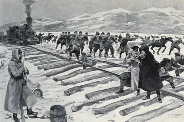 RUSLAND. De oversteek van het Baikalmeer