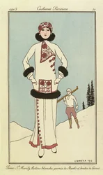 Voor St. Moritz, plaat uit "Costumes Parisiens"