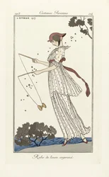 Robe de Linon Imprimé, uit Costumes Parisien, pub.1913