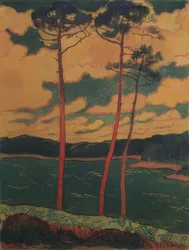 De rode dennen. 1888