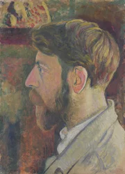 Zelfportret van opzij