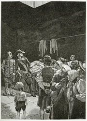 La Morgue - illustratie uit Han d’Islande, 19e eeuw