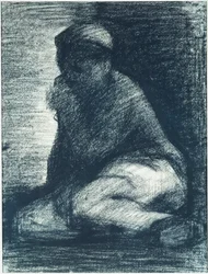 Een Jonge Man Hurkend, ca. 1882