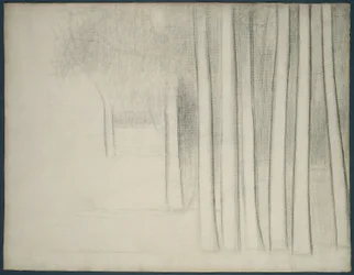 Boomstammen (studie voor La Grande Jatte)