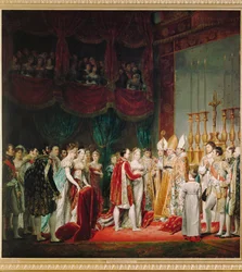 Het huwelijk van Napoleon I en Marie Louise van Habsburg-Lotharingen ... (schilderij op doek)