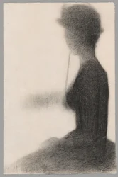 Zittende vrouw met parasol (studie voor La Grande Jatte)