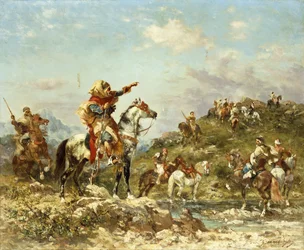 Arabische krijgers te paard