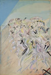 Toneelontwerp voor de operette Girofle-Giroflia door Ch. Lecocq, 1922