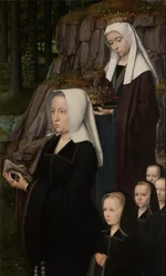 Detail van het rechterpaneel van de Doop van Christus