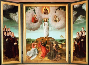 De transfiguratie van Christus (olieverf op hout)