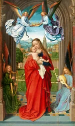 Maagd en kind met vier engelen, ca. 1510-15