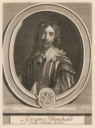 Jacques Blanchard, uit het boek Les hommes illustres ..., deel II, door Charles Perrault