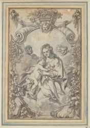 Madonna binnen sierlijst