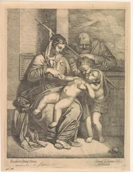 De Heilige Familie met Johannes de Doper