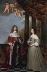Portret van Friedrich Wilhelm (1620-88), Keurvorst van Brandenburg, en zijn Vrouw Louise Henriette (1627-67), Gravin van Oranje-Nassau