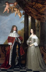 Portret van Friedrich Wilhelm, keurvorst van Brandenburg, en zijn vrouw Louise Henriette, gravin van Oranje-Nassau