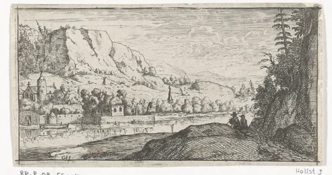 Rivier in een berglandschap