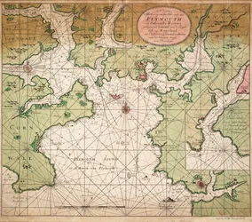 Kaart van Plymouth Sound, uit Greenville Collins