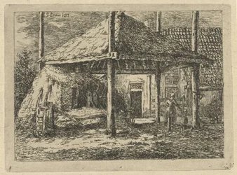 Hooiberg Dak van een hooischelf te Pernis