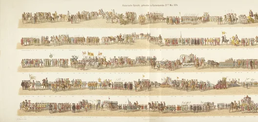 Historische Optocht, gehouden te Rotterdam den 21sten Mei 1874