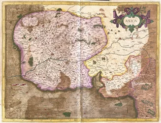 Anjou, landen van de Loire, Frankrijk (gravure)