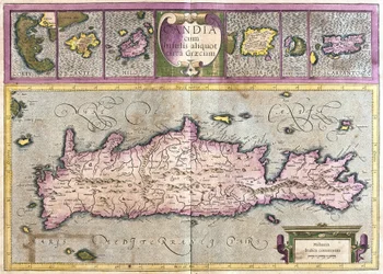 Cyprus en Griekse eilanden (Corfu, Zante, Milo, Santorini, Karpathos) (gravure)