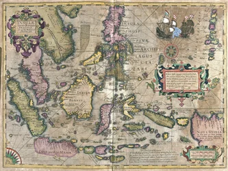 Oost-India met Borneo en de Filipijnen (gravure)