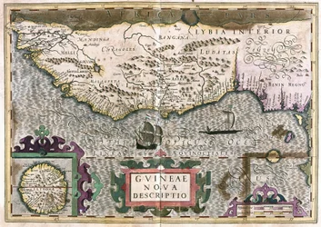 Guinea, Libië - Afrika (gravure)