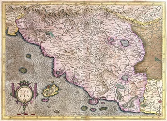 Toscane, Italië (gravure)