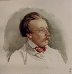 Portret van de schilder Alexander von Kotzebue