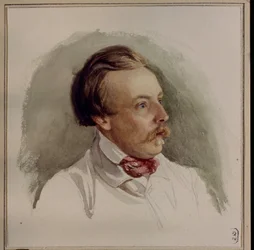 Portret van schilder Alexander von Kotzebue (1815-1889)