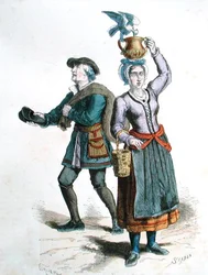 Melkverkoper en schoenverkoper