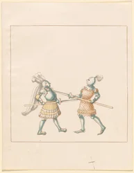 Freydal, Het Boek van Toernooien en Jousts van Keizer Maximiliaan I: Gevechten te Voet (Jousts)(Volume III): Plaat 148