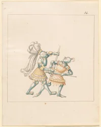 Freydal, Het Boek van Toernooien en Tornooien van Keizer Maximiliaan I: Gevechten te Voet (Toernooien)(Deel III): Plaat 164