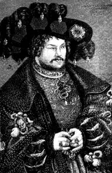 Portret van Joachim I Nestor 1484-1535, keurvorst van Brandenburg (kopie naar Lucas Cranach de Oude)