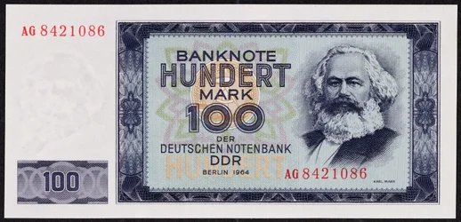 Een honderd mark bankbiljet, 1964